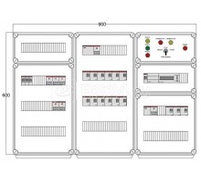 Щит управления электрообогревом HR 15х1700 D850 (с терморег.) ПСО DEVIbox DBR009