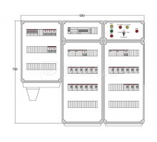 Щит управления электрообогревом HR 21х2800 D850 (с терморег.) ПСО DEVIbox DBR023