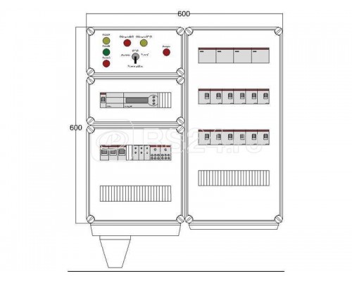 Щит управления электрообогревом HS 12х4400 D850 (с терморег.) ПСО DEVIbox DBS032