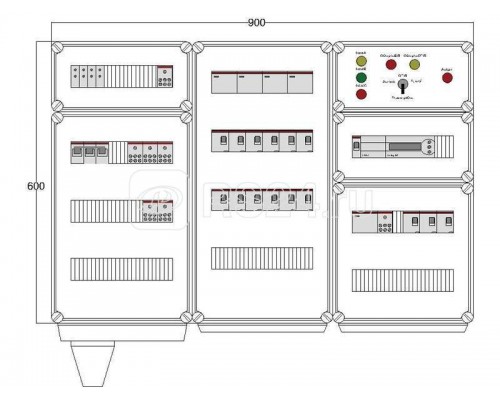 Щит управления электрообогревом HS 15х2800 D850 (с терморег.) ПСО DEVIbox DBS021