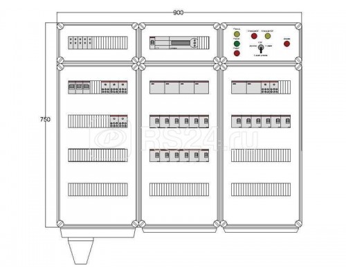 Щит управления электрообогревом HS 18х2800 D850 (с терморег.) ПСО DEVIbox DBS022