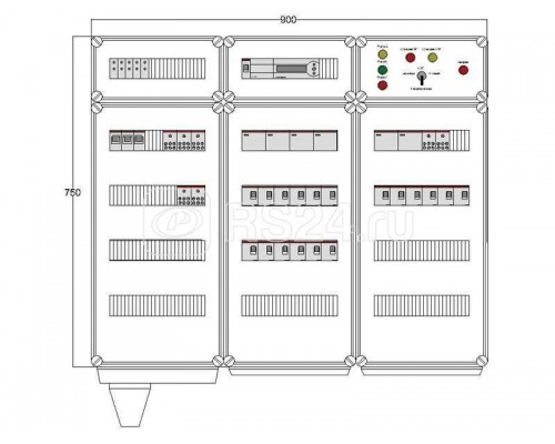 Щит управления электрообогревом HS 18х4400 D850 (с терморег.) ПСО DEVIbox DBS034