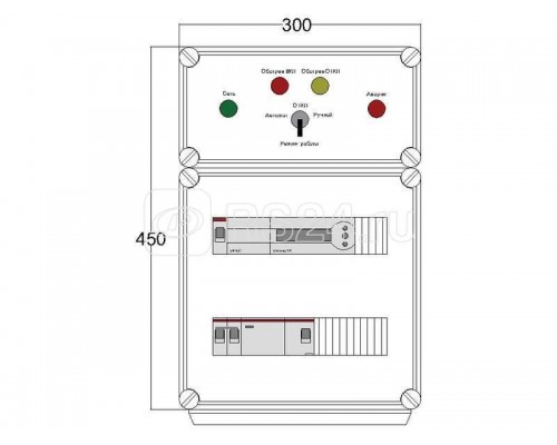 Щит управления электрообогревом HS 1х2800 D850 (с терморег.) ПСО DEVIbox DBS013