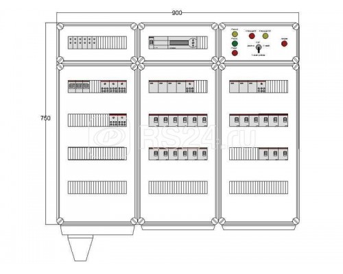 Щит управления электрообогревом HS 21х1700 D850 (с терморег.) ПСО DEVIbox DBS011