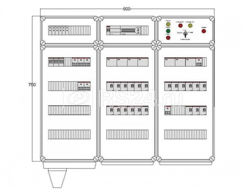 Щит управления электрообогревом HS 21х4400 D850 (с терморег.) ПСО DEVIbox DBS035