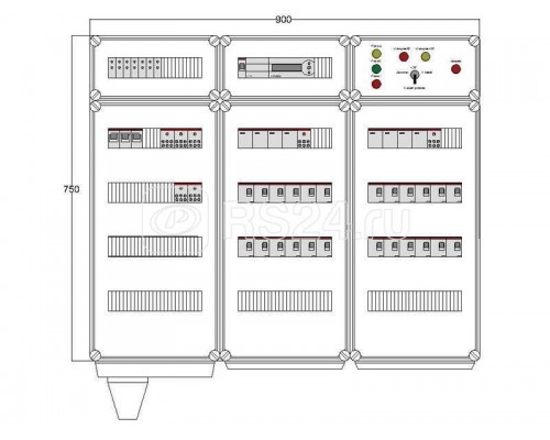 Щит управления электрообогревом HS 24х1700 D850 (с терморег.) ПСО DEVIbox DBS012