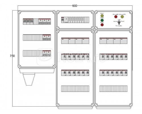 Щит управления электрообогревом HS 24х2800 D330 (с терморег. и датч. темп.) ПСО DEVIbox DBS132
