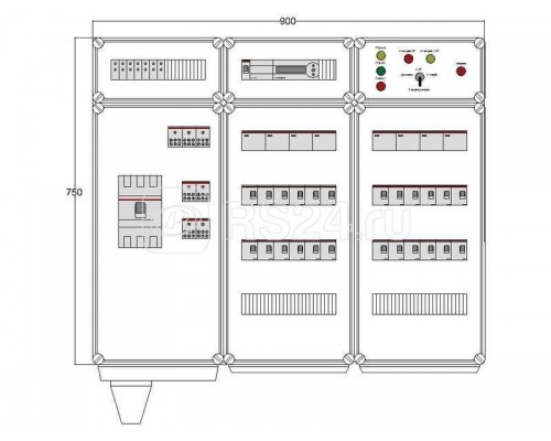Щит управления электрообогревом HS 24х4400 D850 (с терморег.) ПСО DEVIbox DBS036