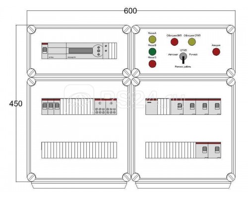 Щит управления электрообогревом HS 6х1700 D850 (с терморег.) ПСО DEVIbox DBS006