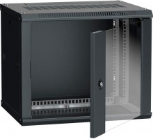 Шкаф 19 дюйм LINEA W 6U 600х450мм настен. стекл. дверь RAL9005 ITK LWR5-06U64-GF