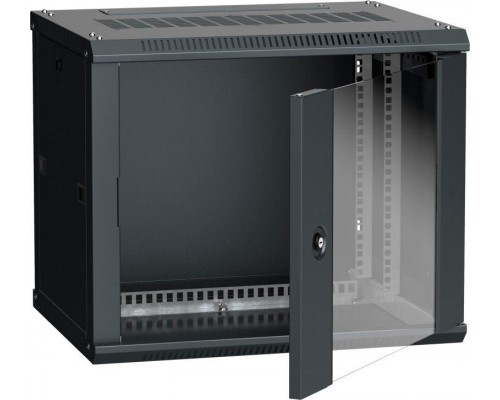 Шкаф 19 дюйм LINEA W 6U 600х450мм настен. стекл. дверь RAL9005 ITK LWR5-06U64-GF