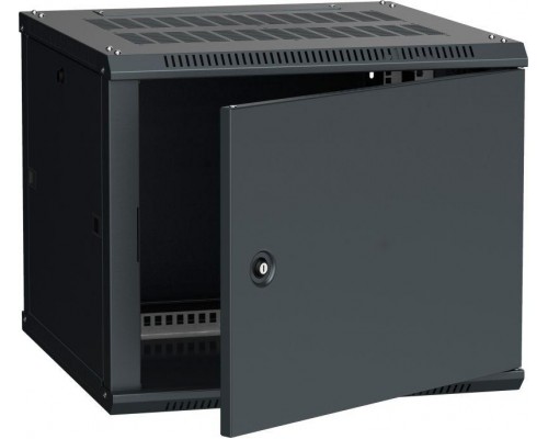 Шкаф 19 дюйм LINEA W 9U 600х600мм настен. метал. дверь RAL9005 ITK LWR5-09U66-MF