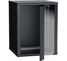 Шкаф 19дюйм LINEA W 18U 600х600мм настен. стекл. дверь RAL9005 ITK LWR5-18U66-GF