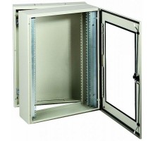 Шкаф 19дюймов с прозр. дверью 2корп. 14U глуб. 380 SchE NSYVD2M14U4