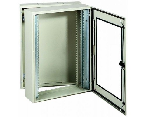 Шкаф 19дюймов с прозр. дверью 2корп. 14U глуб. 380 SchE NSYVD2M14U4