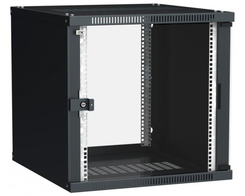 Шкаф LINEA WE 12U 600x450мм дверь стекло черн. ITK LWE5-12U64-GF