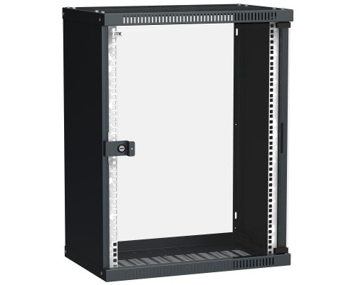 Шкаф LINEA WE 15U 550x350мм дверь стекло черн. ITK LWE5-15U53-GF