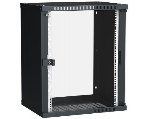 Шкаф LINEA WE 15U 600x450мм дверь стекло черн. ITK LWE5-15U64-GF