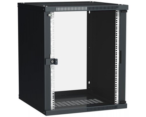 Шкаф LINEA WE 15U 600x650мм дверь стекло черн. ITK LWE5-15U67-GF