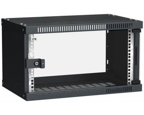 Шкаф LINEA WE 6U 550x350мм дверь стекло черн. ITK LWE5-06U53-GF