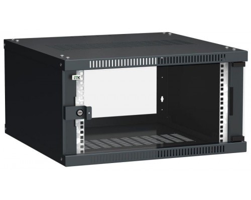 Шкаф LINEA WE 6U 600x600мм дверь стекло черн. ITK LWE5-06U66-GF