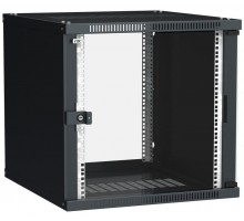 Шкаф LINEA WE 9U 600x650мм дверь стекло черн. ITK LWE5-09U67-GF