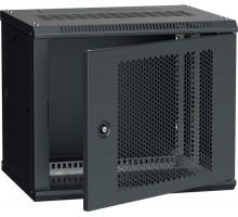 Шкаф LINEA W 9U 600х450мм перфорированная дверь RAL9005 ITK LWR5-09U64-PF