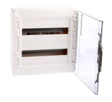 Шкаф XL3 125 2х18мод. прозр. двер. (450х450х128) Leg 401657