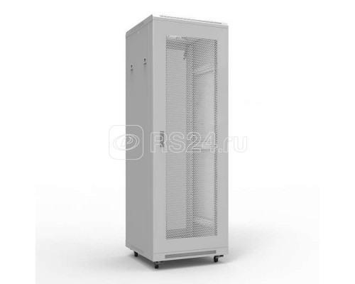 Шкаф напольный 19дюйм Standart 22U 600х800мм передняя и задняя дверь перф. RAL7035 Rexant 04-2340