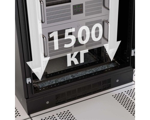 Шкаф напольный 47U 800х800 двери перфорированная/перфорированная укомплектован вводом и заглушками RAL9005 DKC R5IT4788PFB