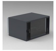 Шкаф настенный 19дюйм 12U 600х525х609мм стеклянная дверь Leg 446183