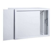 Шкаф настенный 19дюйм Антивандальный пенал 6U 600х400х300мм (ШхГхВ) RAL7035 Rexant 04-2250