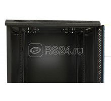 Шкаф настенный TWB-1266-SR-RAL9004 19дюйм 12U 650х600х600мм метал. перед. дверь с замком две боковые панели черн. (RAL 9004) (разобранный) Hyperline 395306