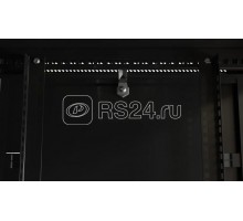 Шкаф настенный TWB-1845-SR-RAL9004 19дюйм 18U 908х600х450мм метал. перед. дверь с замком две боковые панели черн. (RAL 9004) (разобранный) Hyperline 395316