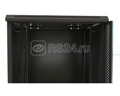 Шкаф настенный TWB-1866-SR-RAL9004 19дюйм 18U 908х600х600мм метал. перед. дверь с замком две боковые панели черн. (RAL 9004) (разобранный) Hyperline 395317