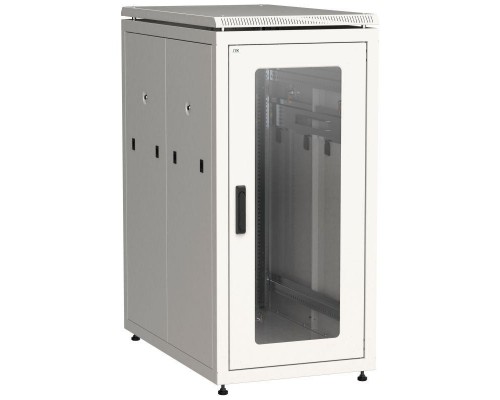 Шкаф сетевой 19дюйм  LINEA N 24U 600х1000мм стеклянная передняя дверь сер. ITK LN35-24U61-G