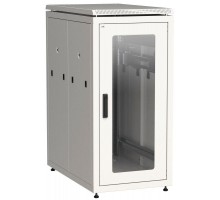 Шкаф сетевой 19дюйм  LINEA N 24U 600х1000мм стеклянная передняя дверь задняя перфорированная сер. ITK LN35-24U61-GP