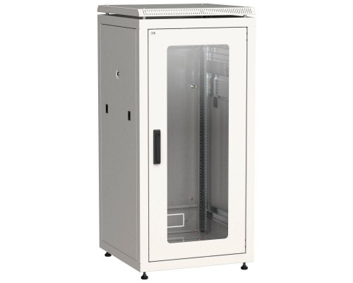 Шкаф сетевой 19дюйм LINEA N 24U 600х600мм стекл. передн. дверь (3 коробки) сер. ITK LN35-24U66-G