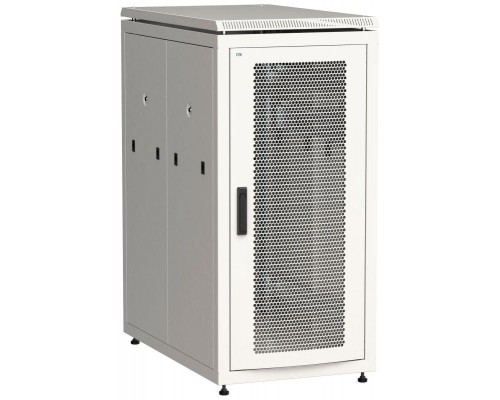 Шкаф сетевой 19дюйм  LINEA N 28U 600х1000мм с L-профилями перфорированные двери сер. ITK LN35-28U61-PP-L