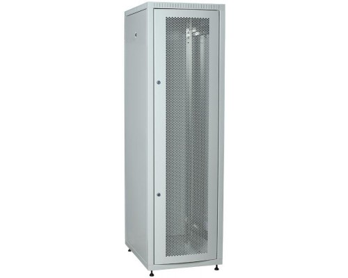 Шкаф сетевой LINEA E 42U 600х800мм двери 2шт перф. и метал. сер. ITK LE35-42U68-PM