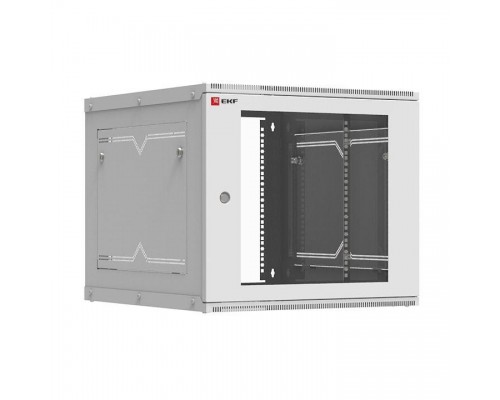 Шкаф телекоммуникационный Astra A 9U 600х650 настенный разборный дверь стекло PROxima EKF ITB9G650D