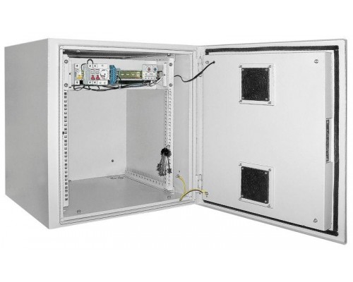Шкаф уличный 19дюйм 15U 650х600мм IP55 метал. дверь; сер. ITK LO35-15U66-M55
