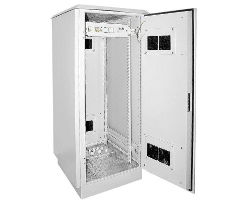 Шкаф уличный 19дюйм 24U 720х860мм IP55 двустен. метал. передняя и задняя двери; сер. ITK LO35-24U78-MM55