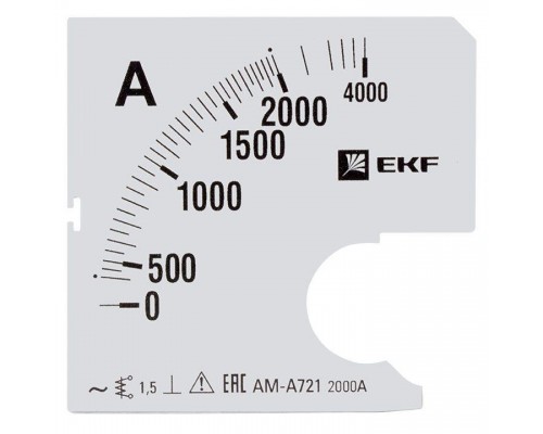 Шкала сменная для A721 2000/5А-1.5 PROxima EKF s-a721-2000