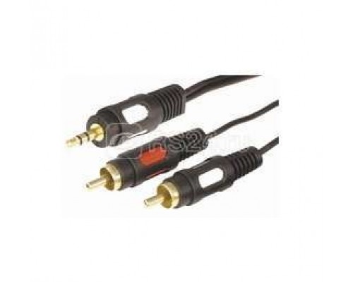 Шнур 3.5 Stereo Plug - 2RCA Plug 1.5м (GOLD) Rexant 17-4232