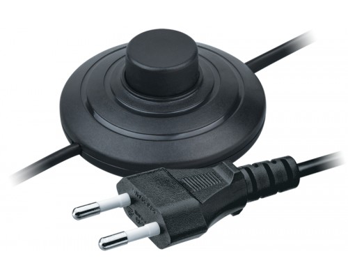 Шнур 61 601 NPS-FS01-170-2х0.5-BL 1.7м с выкл. черн. Navigator 61601