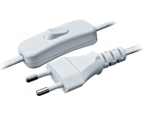 Шнур 61 724 NPS-FS-170-2х0.5-WH 1.7м с выкл. бел. Navigator 61724