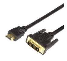 Шнур HDMI - DVI-D gold 3м с фильтрами Rexant 17-6305