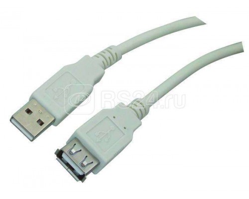 Шнур USB 2.0 (USB А-USB A) 1.8м бел. REXANT 18-1114