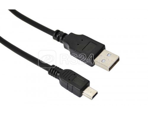 Шнур mini USB (male) - USB-A (male) 0.2м черн. Rexant 18-1131-2